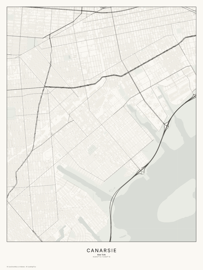 Canarsie map poster, classic style