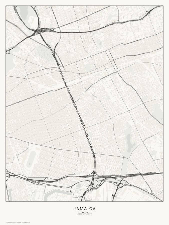 Jamaica map poster, classic style