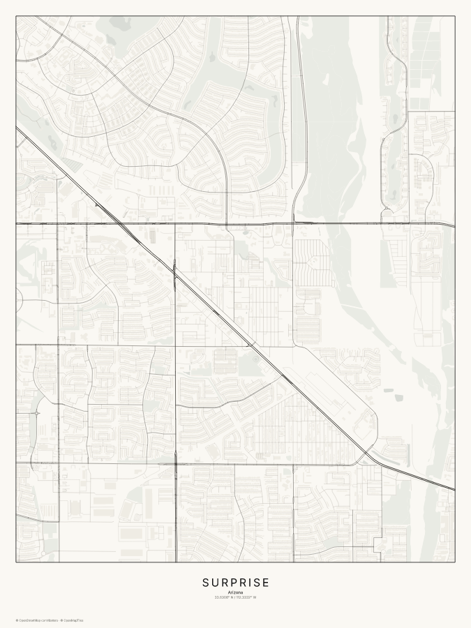 Surprise map poster, classic style