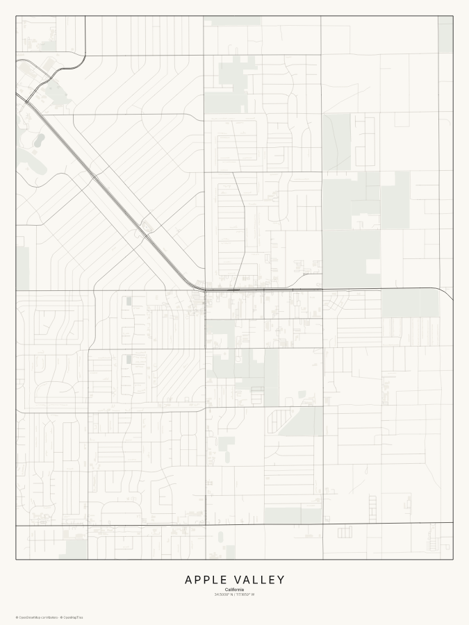 Apple Valley map poster, classic style