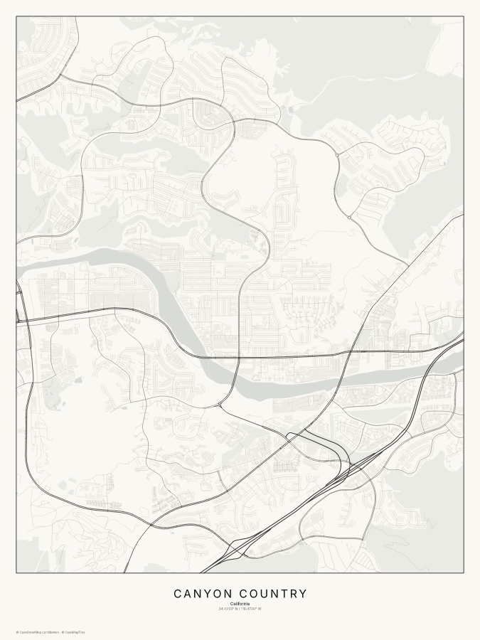 Canyon Country map poster, classic style