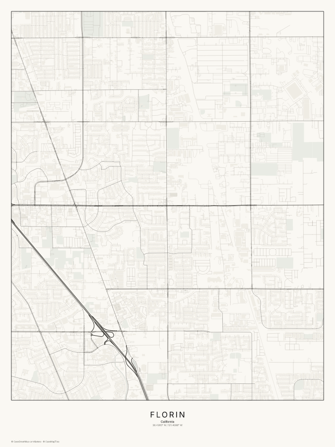 Florin map poster, classic style