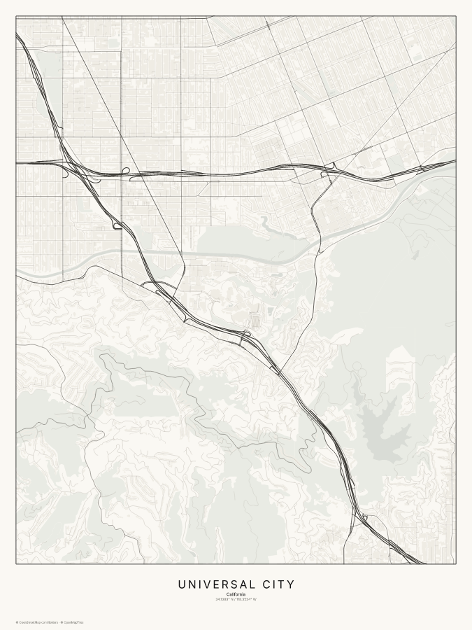 Universal City map poster, classic style