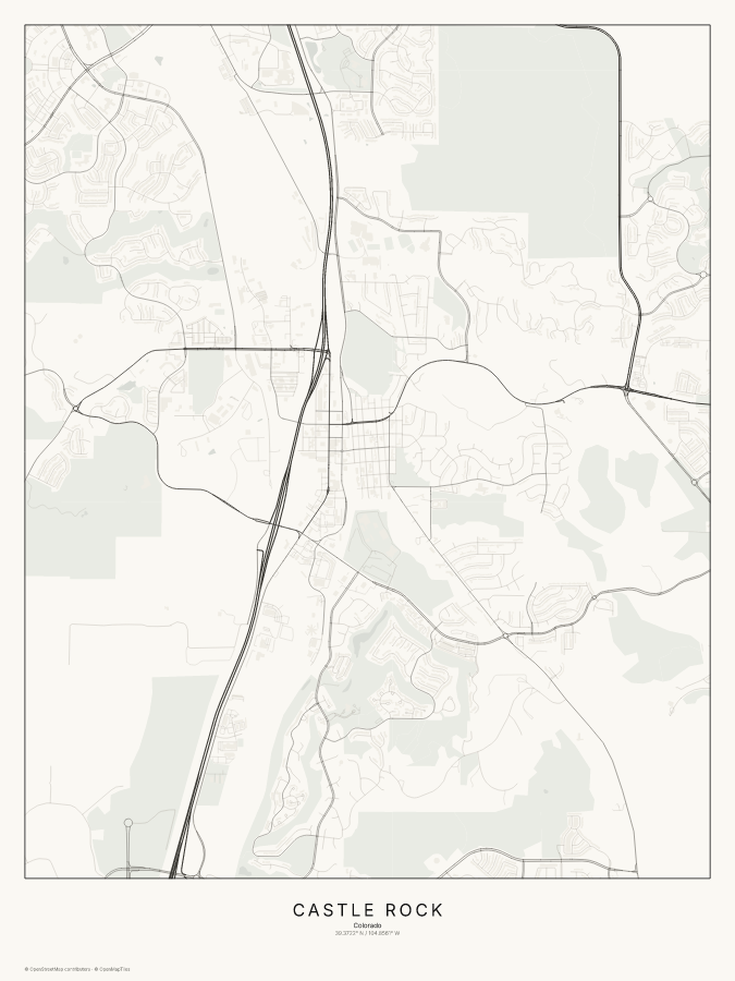 Castle Rock map poster, classic style