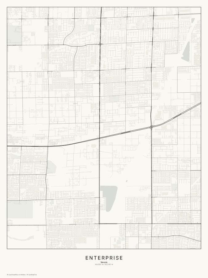 Enterprise map poster, classic style