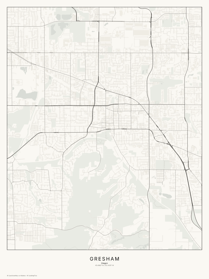 Gresham map poster, classic style