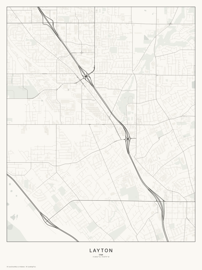 Layton map poster, classic style