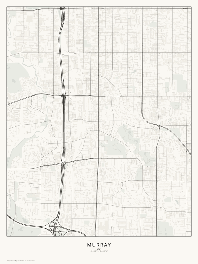 Murray map poster, classic style