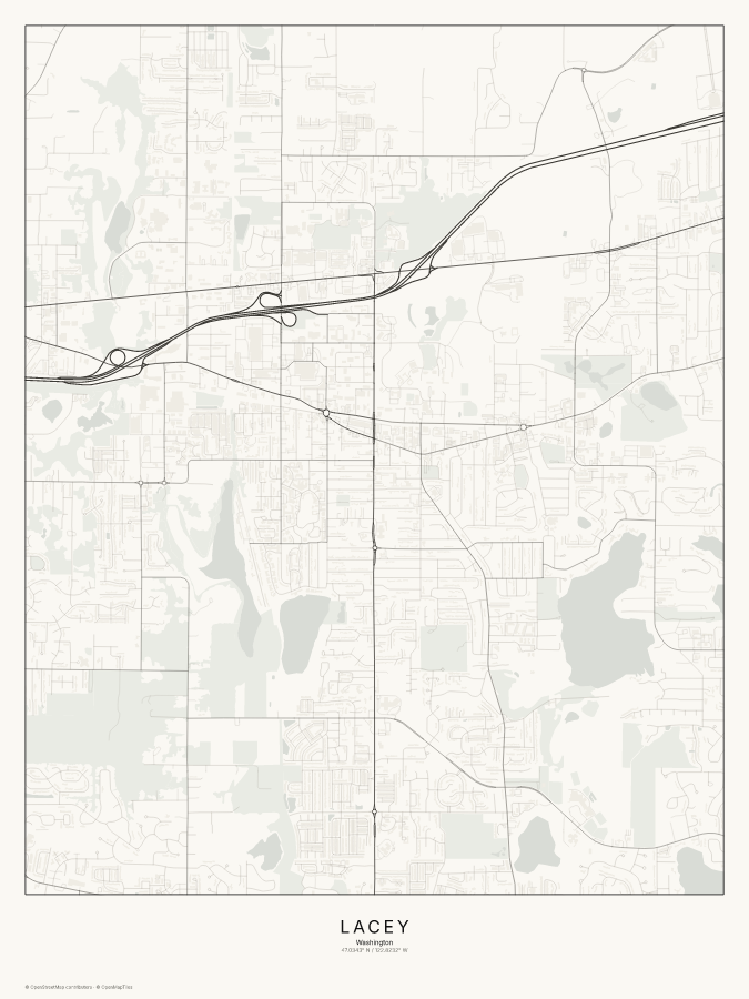 Lacey map poster, classic style