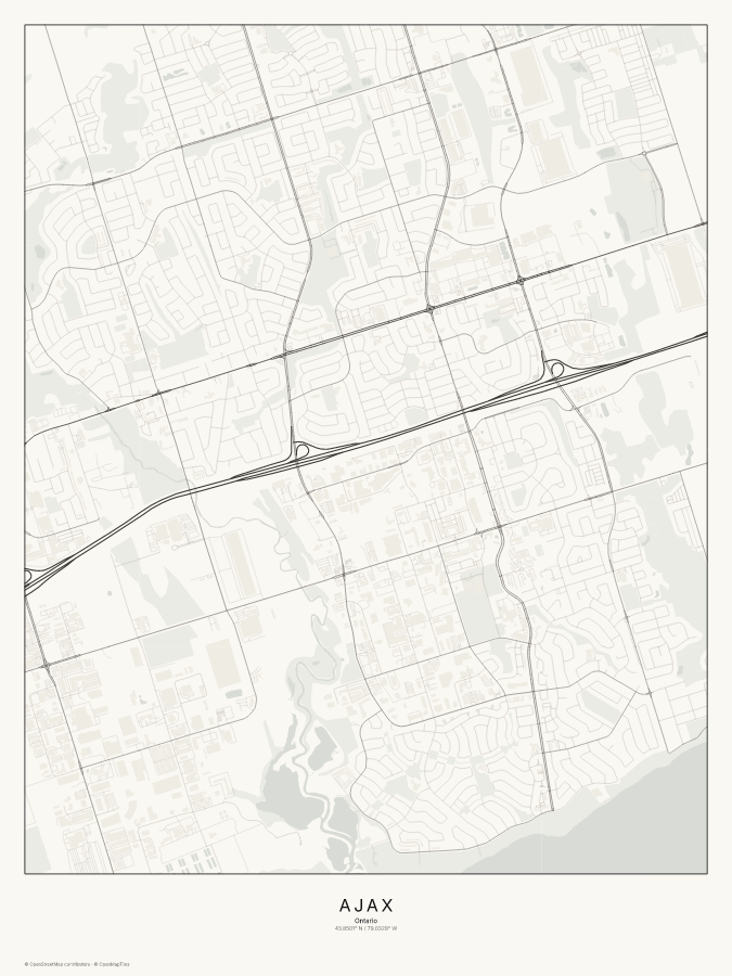 Ajax map poster, classic style