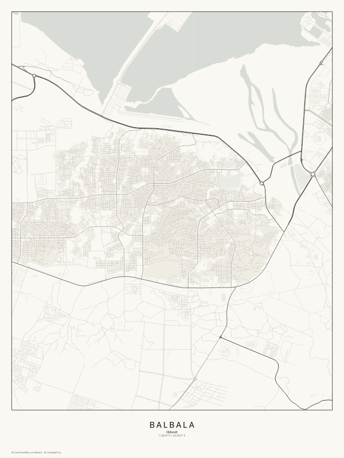 Balbala map poster, classic style