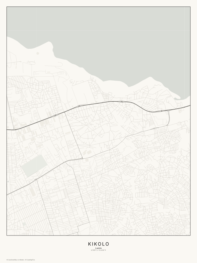 Kikolo map poster, classic style