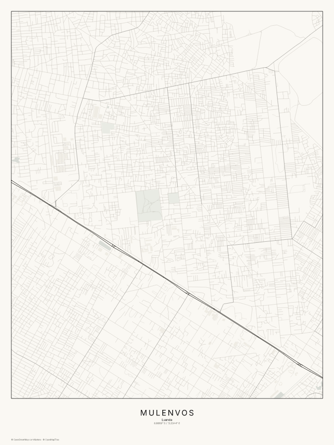 Mulenvos map poster, classic style